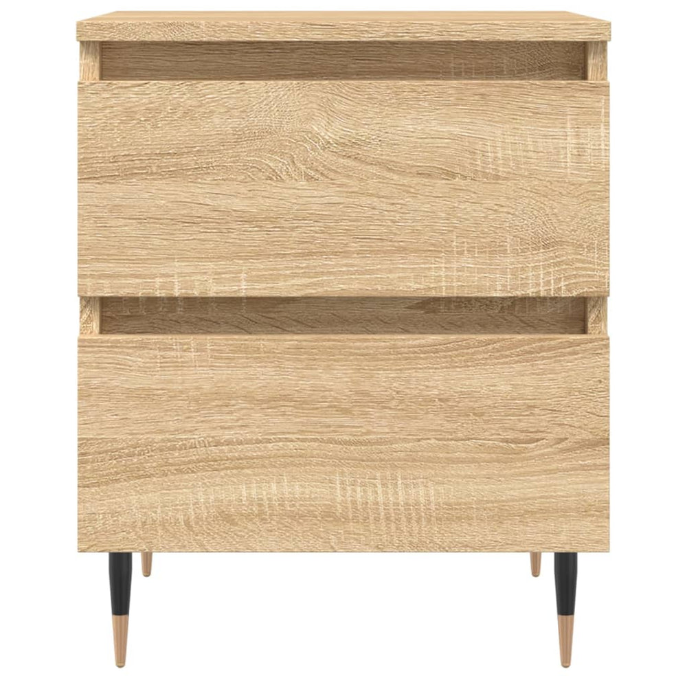Nachtkastje 40x35x50 cm bewerkt hout sonoma eikenkleurig MeubelReus