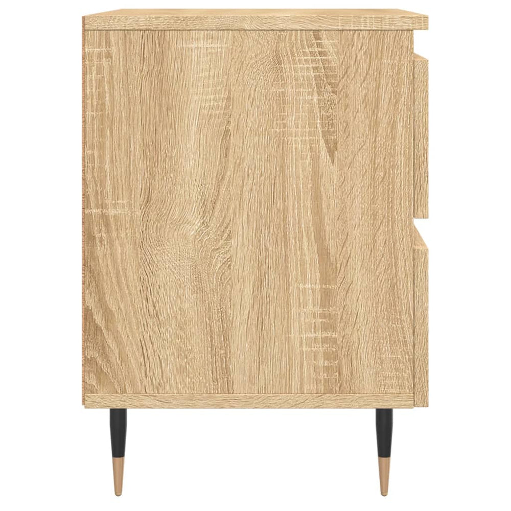 Nachtkastje 40x35x50 cm bewerkt hout sonoma eikenkleurig MeubelReus