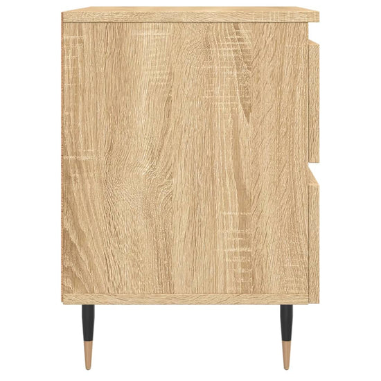Nachtkastje 40x35x50 cm bewerkt hout sonoma eikenkleurig MeubelReus
