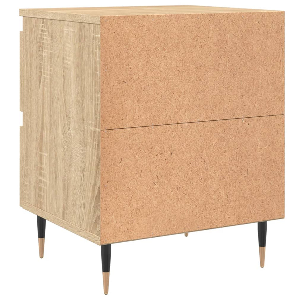 Nachtkastje 40x35x50 cm bewerkt hout sonoma eikenkleurig MeubelReus