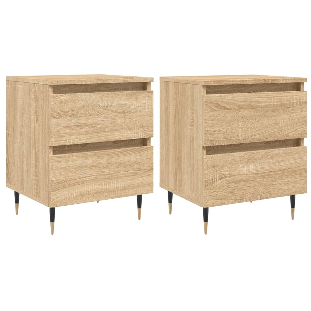 Nachtkastjes 2 st 40x35x50 cm sonoma eikenkleurig MeubelReus