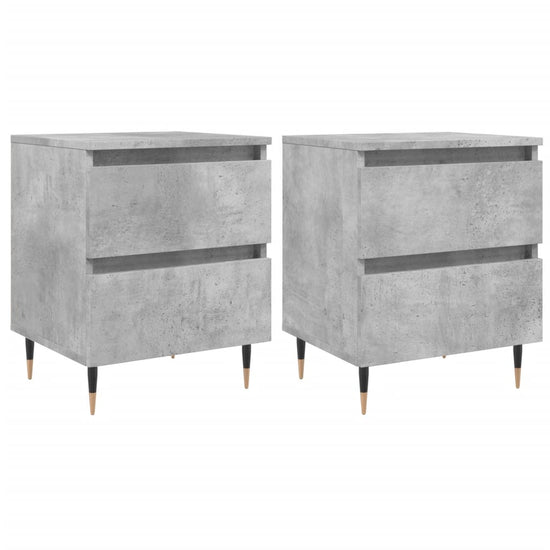 Nachtkastjes 2 st 40x35x50 cm bewerkt hout betongrijs MeubelReus