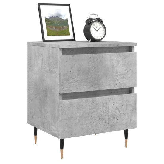 Nachtkastjes 2 st 40x35x50 cm bewerkt hout betongrijs MeubelReus