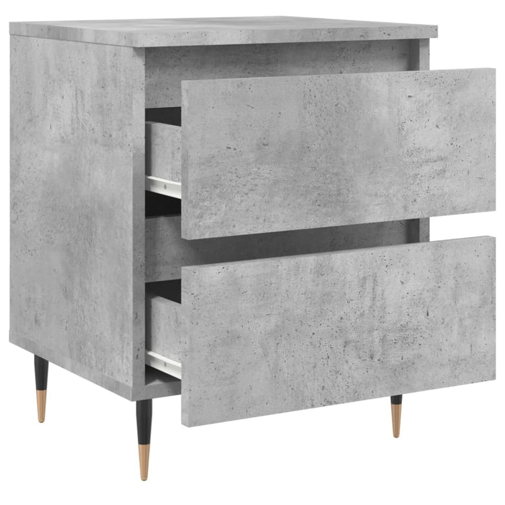Nachtkastjes 2 st 40x35x50 cm bewerkt hout betongrijs MeubelReus