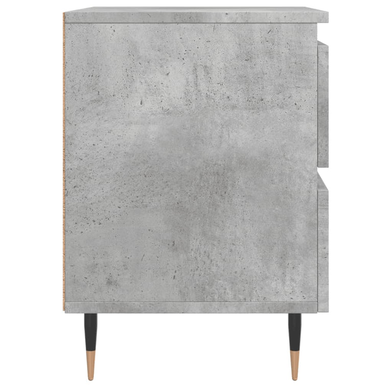 Nachtkastjes 2 st 40x35x50 cm bewerkt hout betongrijs MeubelReus