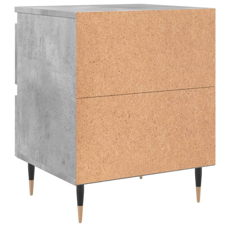 Nachtkastjes 2 st 40x35x50 cm bewerkt hout betongrijs MeubelReus