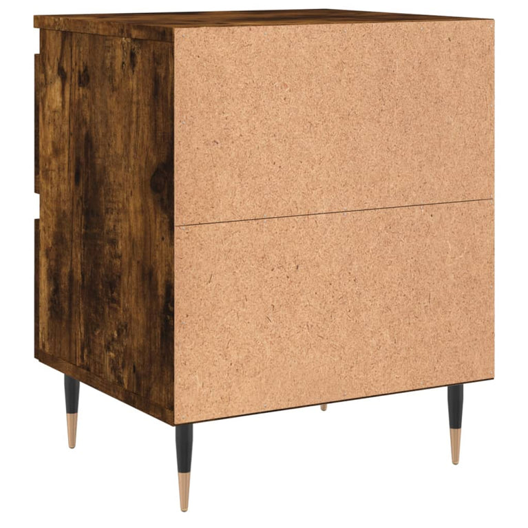 Nachtkastjes 2 st 40x35x50 cm bewerkt hout gerookt eikenkleurig MeubelReus