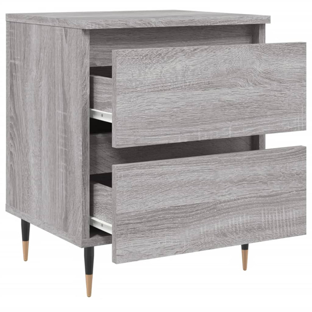 Nachtkastjes 2 st 40x35x50 cm bewerkt hout grijs sonoma eiken MeubelReus