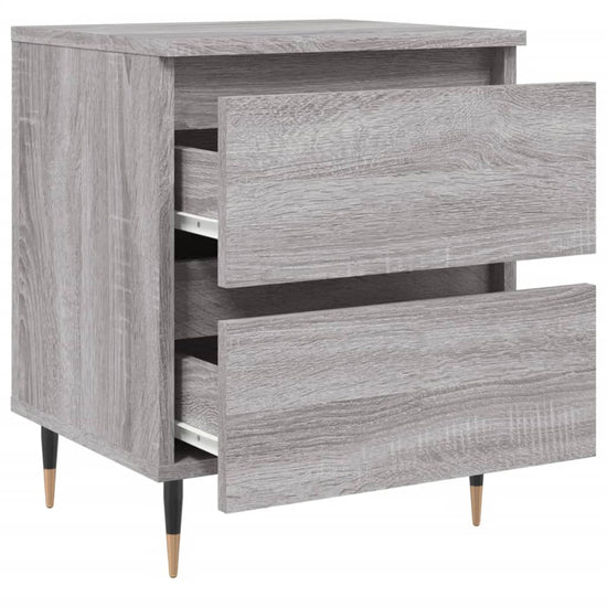Nachtkastjes 2 st 40x35x50 cm bewerkt hout grijs sonoma eiken MeubelReus