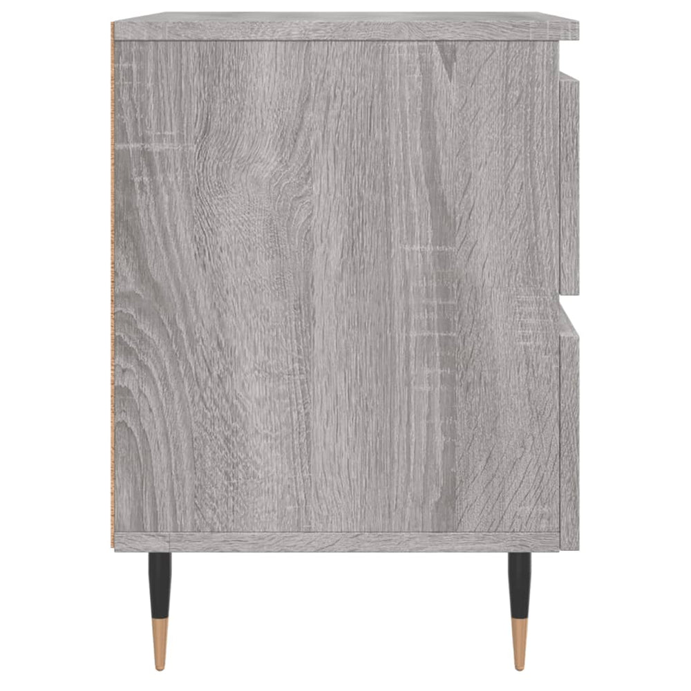 Nachtkastjes 2 st 40x35x50 cm bewerkt hout grijs sonoma eiken MeubelReus