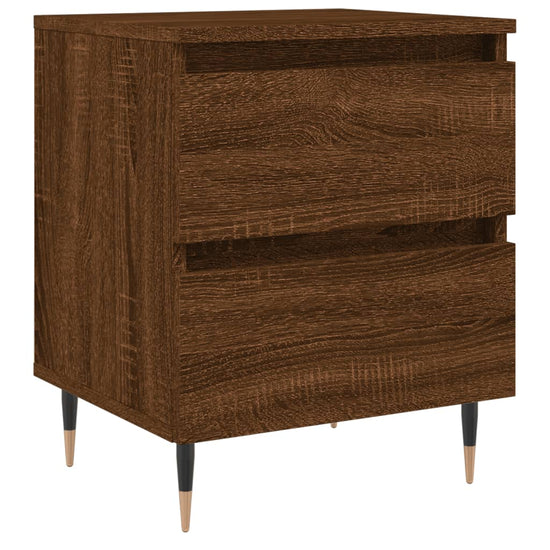 Nachtkastje 40x35x50 cm bewerkt hout bruin eikenkleur MeubelReus