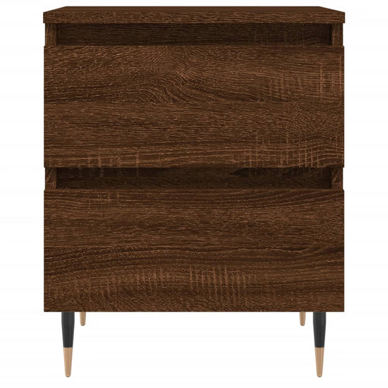 Nachtkastje 40x35x50 cm bewerkt hout bruin eikenkleur MeubelReus