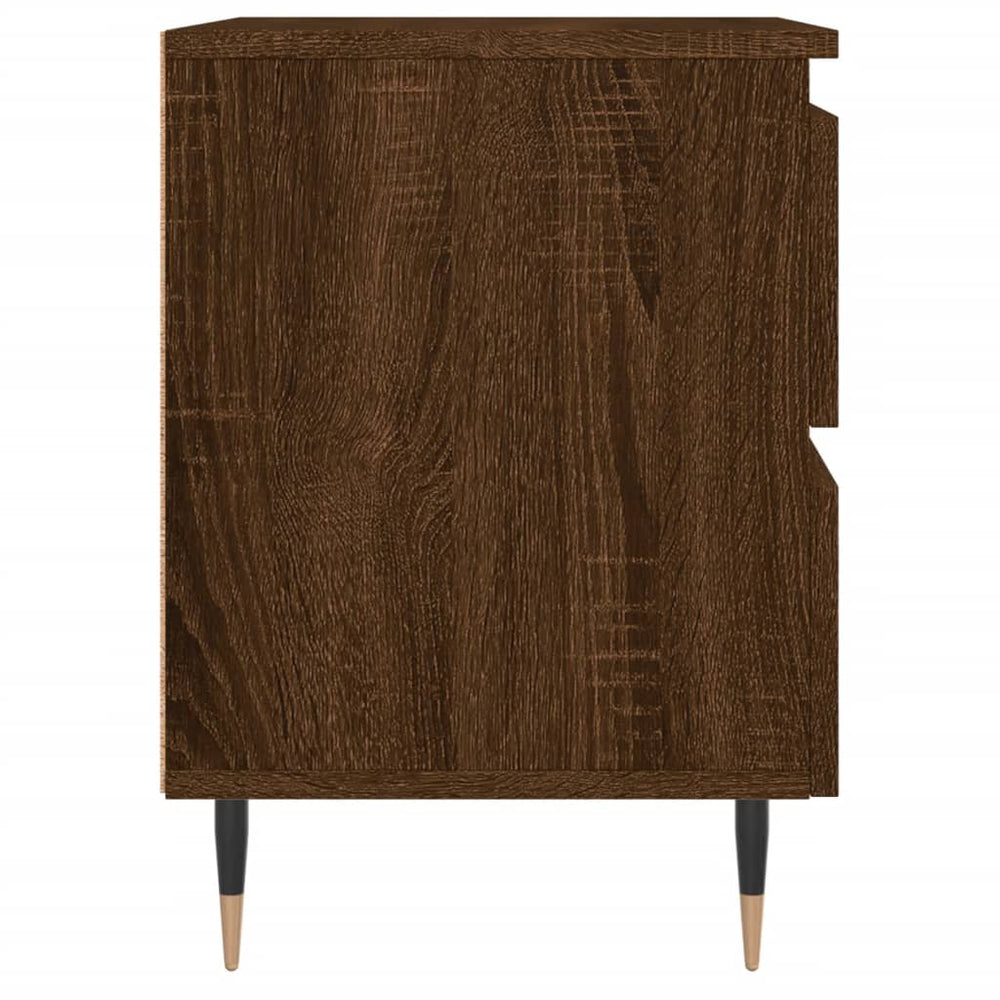 Nachtkastjes 2 st 40x35x50 cm bewerkt hout bruin eikenkleur MeubelReus