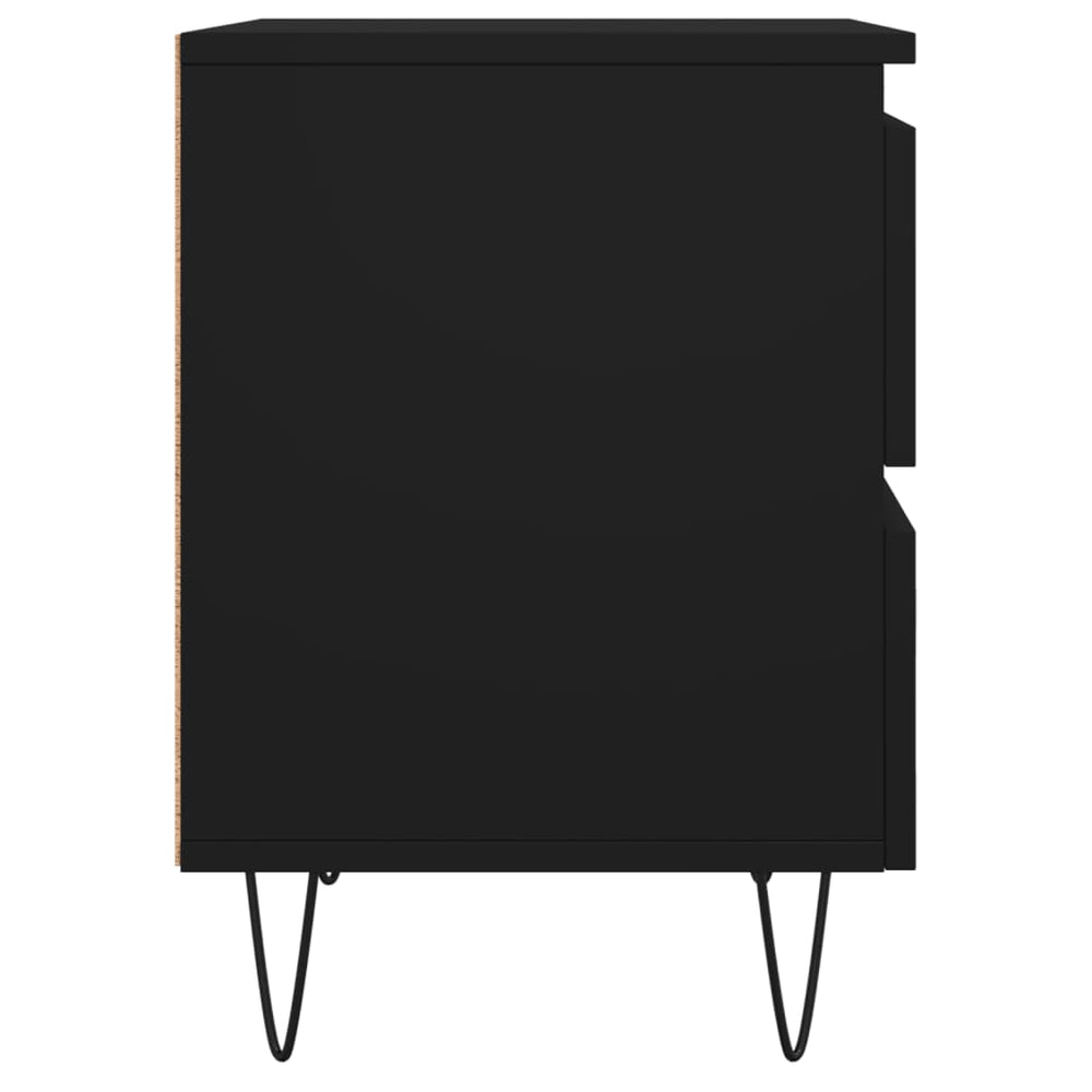 Nachtkastjes 2 st 40x35x50 cm bewerkt hout zwart MeubelReus