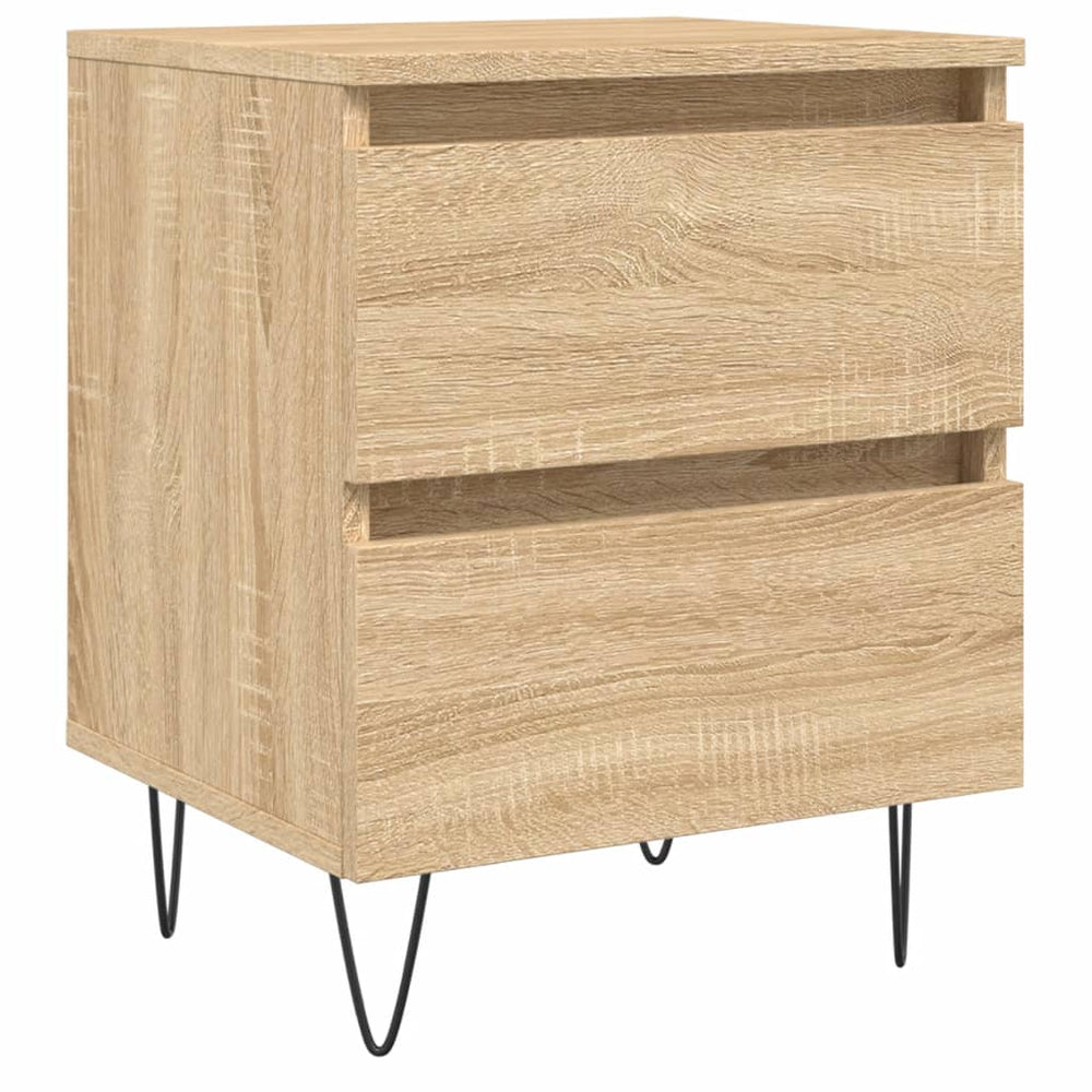 Nachtkastje 40x35x50 cm bewerkt hout sonoma eikenkleurig MeubelReus