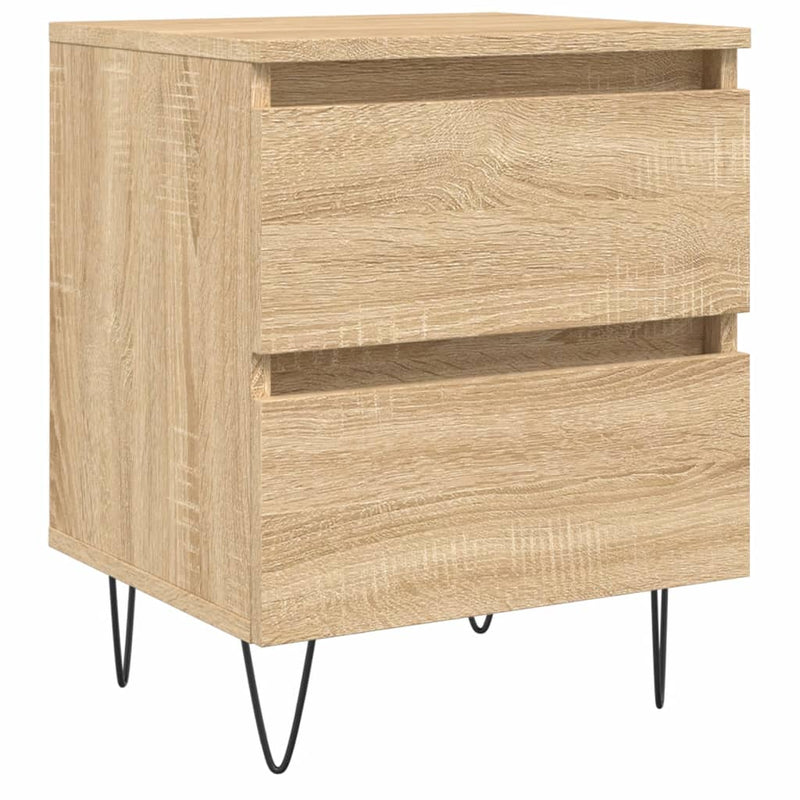 Nachtkastje 40x35x50 cm bewerkt hout sonoma eikenkleurig MeubelReus