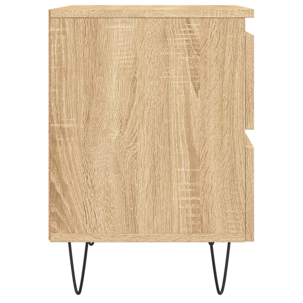 Nachtkastje 40x35x50 cm bewerkt hout sonoma eikenkleurig MeubelReus