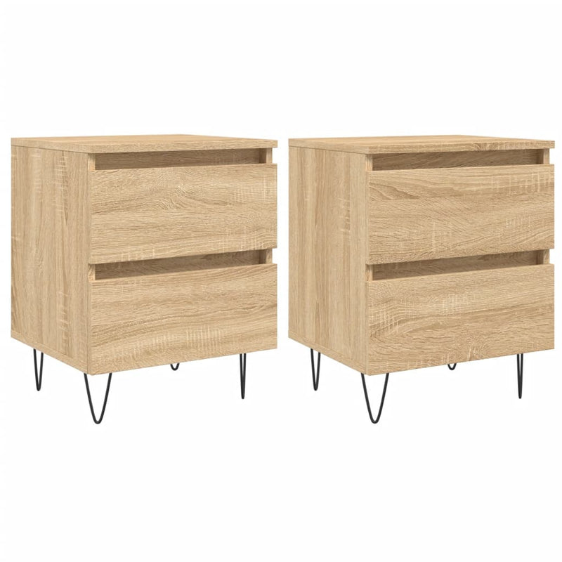 Nachtkastjes 2 st 40x35x50 cm sonoma eikenkleurig MeubelReus