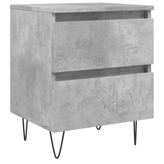 Nachtkastje 40x35x50 cm bewerkt hout betongrijs MeubelReus