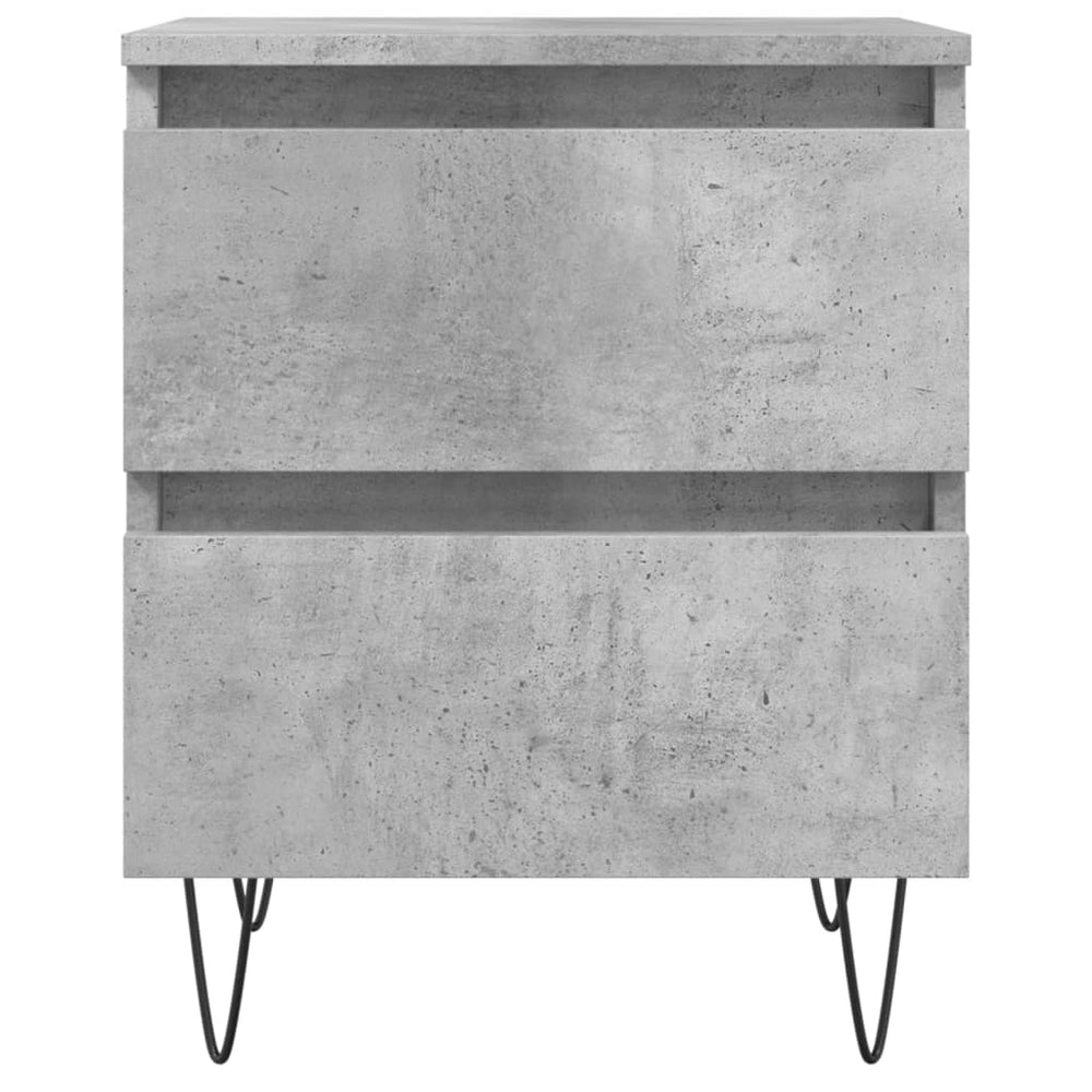 Nachtkastje 40x35x50 cm bewerkt hout betongrijs MeubelReus