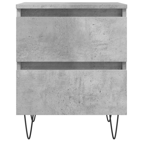 Nachtkastje 40x35x50 cm bewerkt hout betongrijs MeubelReus