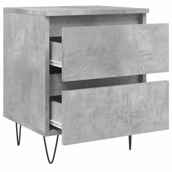 Nachtkastje 40x35x50 cm bewerkt hout betongrijs MeubelReus