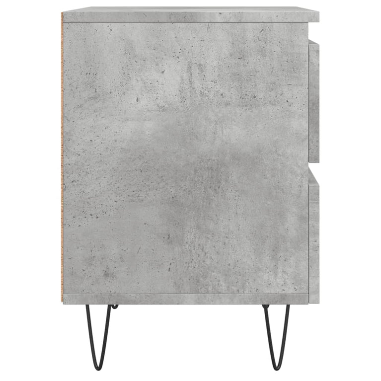 Nachtkastje 40x35x50 cm bewerkt hout betongrijs MeubelReus