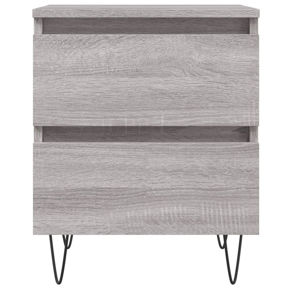 Nachtkastjes 2 st 40x35x50 cm bewerkt hout grijs sonoma eiken MeubelReus