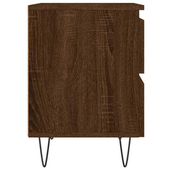 Nachtkastje 40x35x50 cm bewerkt hout bruin eikenkleur MeubelReus