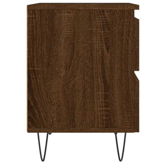 Nachtkastjes 2 st 40x35x50 cm bewerkt hout bruin eikenkleur MeubelReus