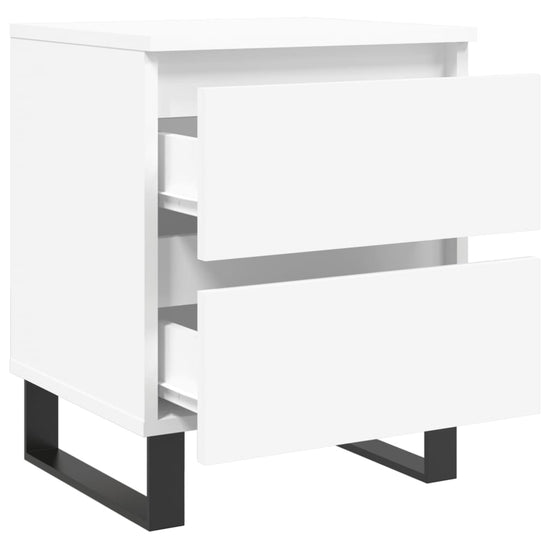 Nachtkastjes 2 st 40x35x50 cm bewerkt hout wit MeubelReus