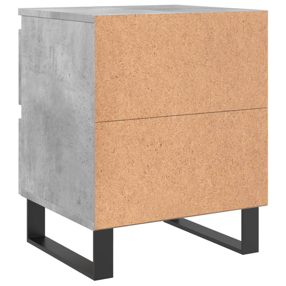 Nachtkastjes 2 st 40x35x50 cm bewerkt hout betongrijs MeubelReus