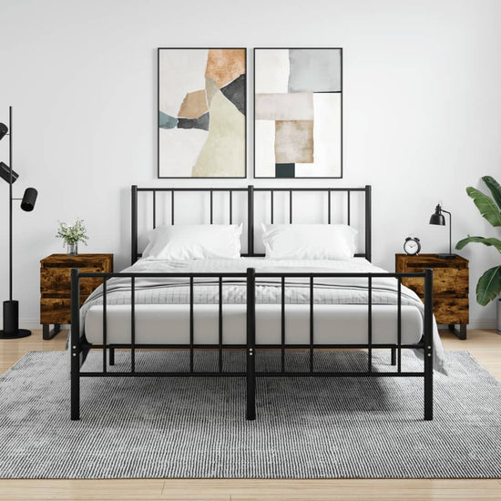 Nachtkastjes 2 st 40x35x50 cm bewerkt hout gerookt eikenkleurig MeubelReus