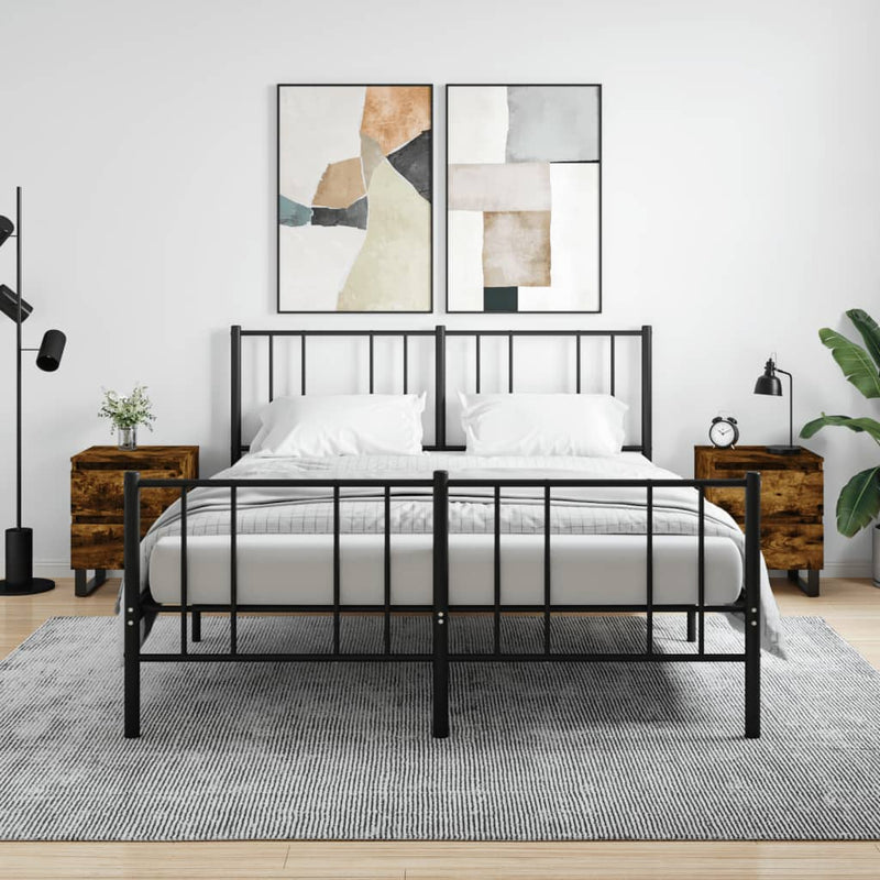 Nachtkastjes 2 st 40x35x50 cm bewerkt hout gerookt eikenkleurig MeubelReus