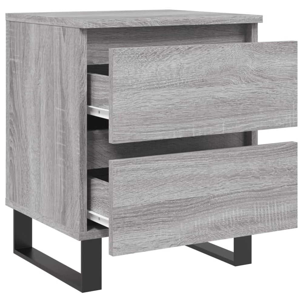 Nachtkastjes 2 st 40x35x50 cm bewerkt hout grijs sonoma eiken MeubelReus