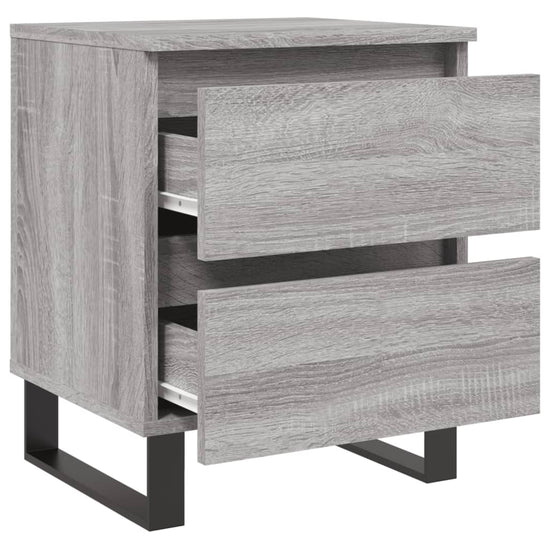 Nachtkastjes 2 st 40x35x50 cm bewerkt hout grijs sonoma eiken MeubelReus