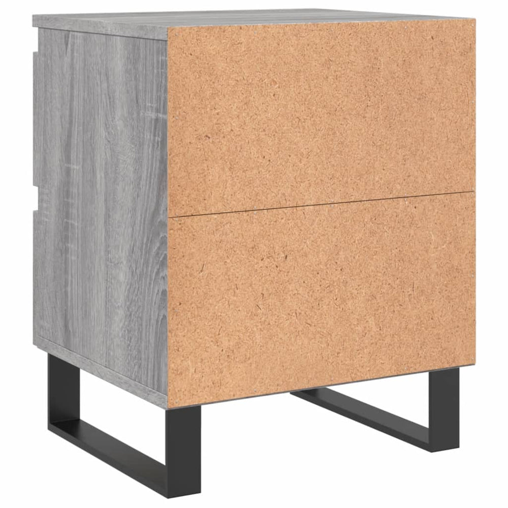 Nachtkastjes 2 st 40x35x50 cm bewerkt hout grijs sonoma eiken MeubelReus