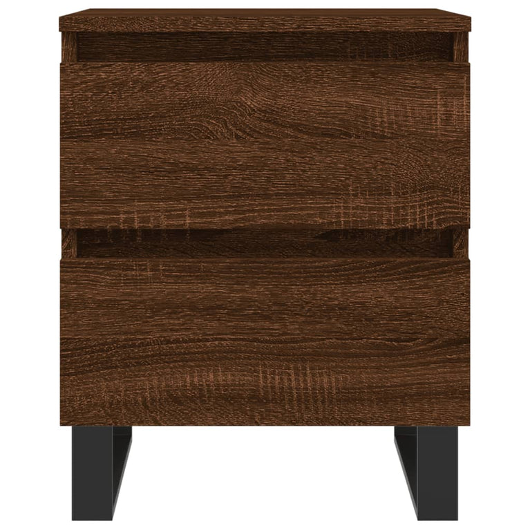 Nachtkastjes 2 st 40x35x50 cm bewerkt hout bruin eikenkleur MeubelReus