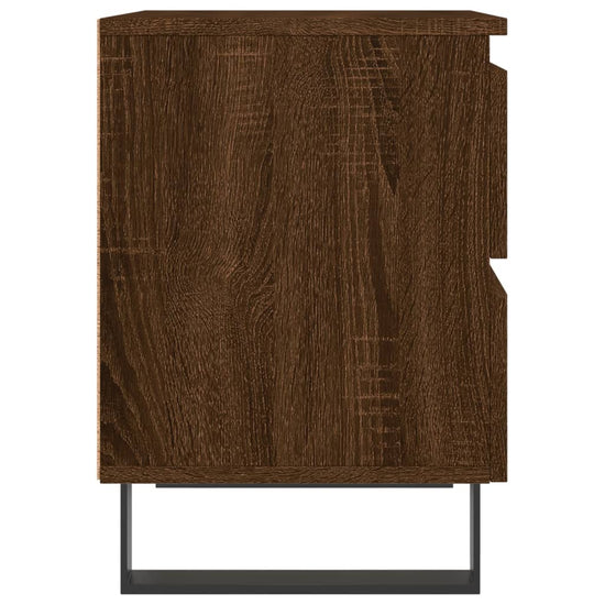 Nachtkastjes 2 st 40x35x50 cm bewerkt hout bruin eikenkleur MeubelReus