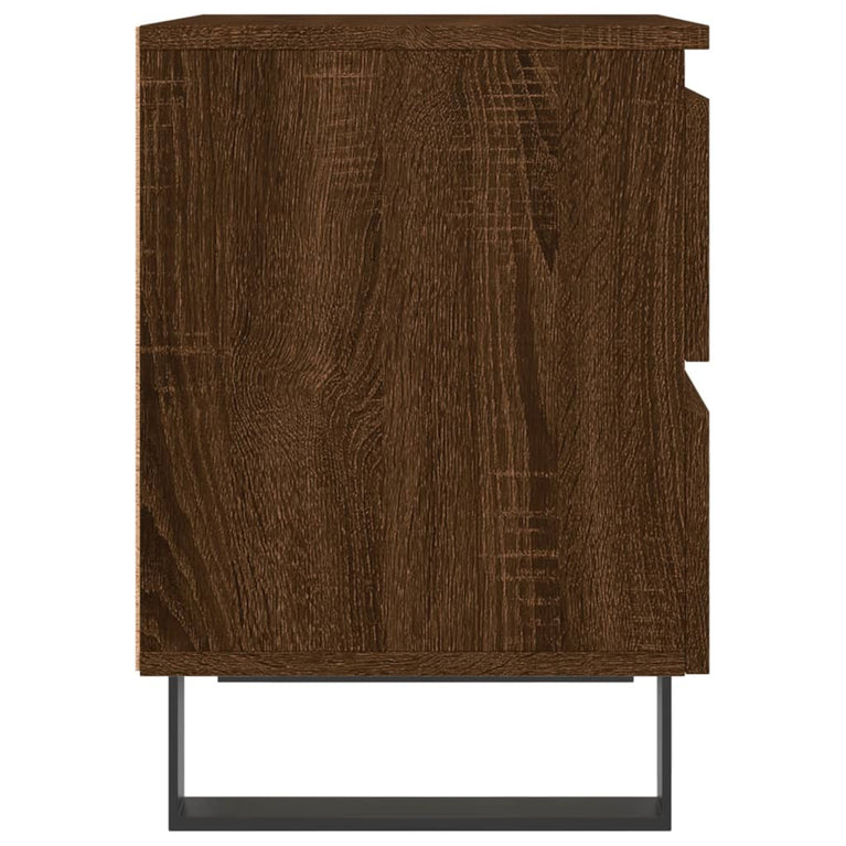 Nachtkastjes 2 st 40x35x50 cm bewerkt hout bruin eikenkleur MeubelReus