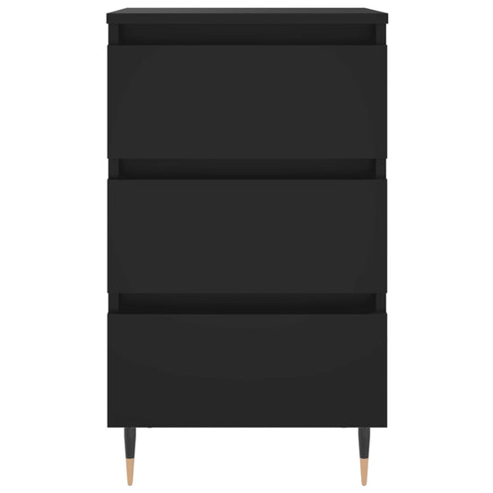 Nachtkastjes 2 st 40x35x69 cm bewerkt hout zwart MeubelReus