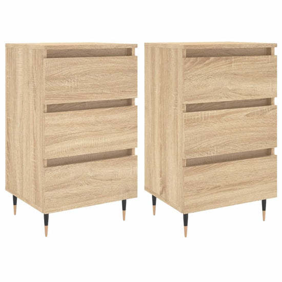 Nachtkastjes 2 st 40x35x69 cm bewerkt hout sonoma eikenkleurig MeubelReus