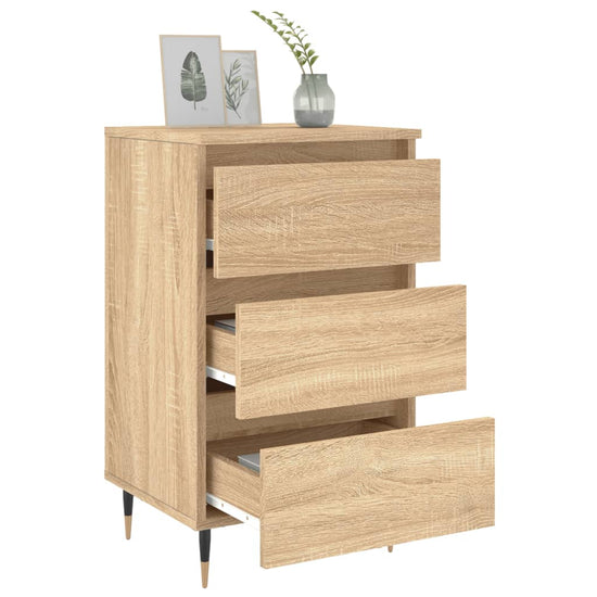 Nachtkastjes 2 st 40x35x69 cm bewerkt hout sonoma eikenkleurig MeubelReus
