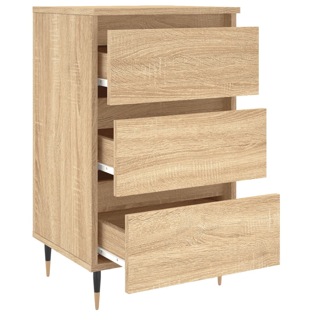 Nachtkastjes 2 st 40x35x69 cm bewerkt hout sonoma eikenkleurig MeubelReus