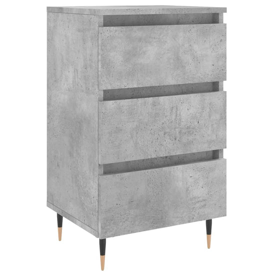 Nachtkastje 40x35x69 cm bewerkt hout betongrijs MeubelReus