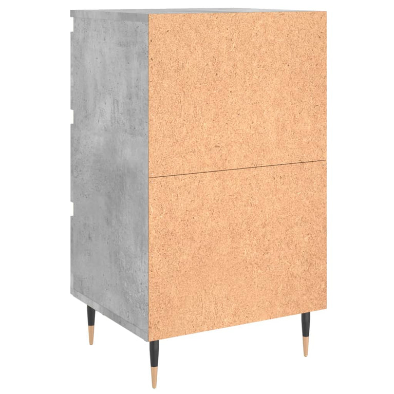 Nachtkastje 40x35x69 cm bewerkt hout betongrijs MeubelReus