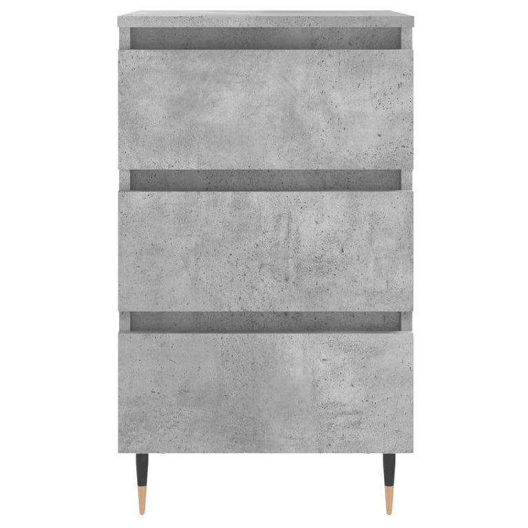Nachtkastjes 2 st 40x35x69 cm bewerkt hout betongrijs MeubelReus