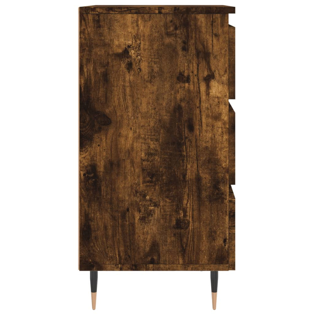 Nachtkastje 40x35x69 cm bewerkt hout gerookt eikenkleurig MeubelReus