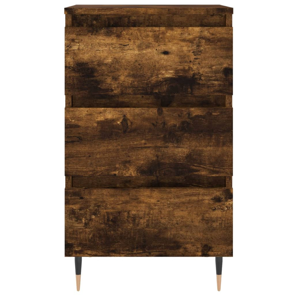 Nachtkastjes 2 st 40x35x69 cm bewerkt hout gerookt eikenkleurig MeubelReus