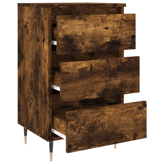 Nachtkastjes 2 st 40x35x69 cm bewerkt hout gerookt eikenkleurig MeubelReus